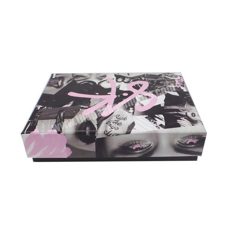Custom logo paper clothesT-shirt packaging gift box cardboard shoe box wholesale