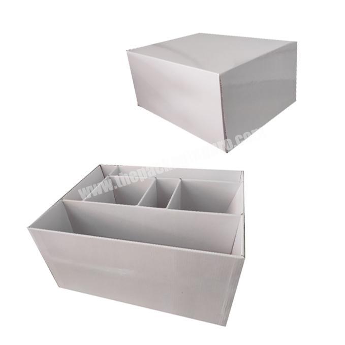 custom logo Paper divider box corrugated two pieces lid and base carton white boxes