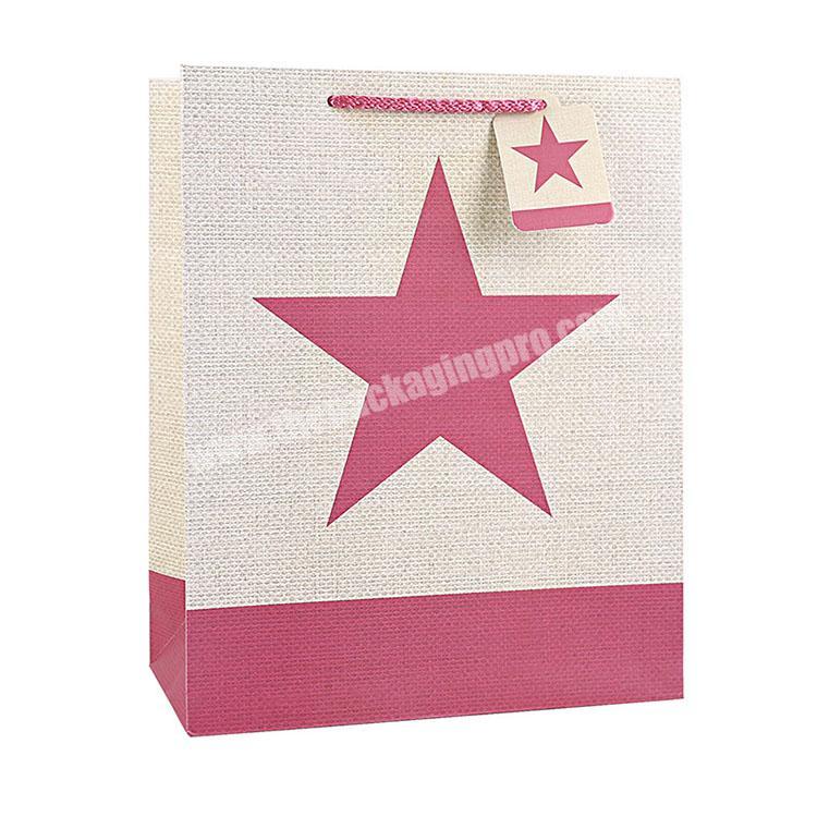 custom logo paper gift bags with handles oem birthday party paper white gift bags