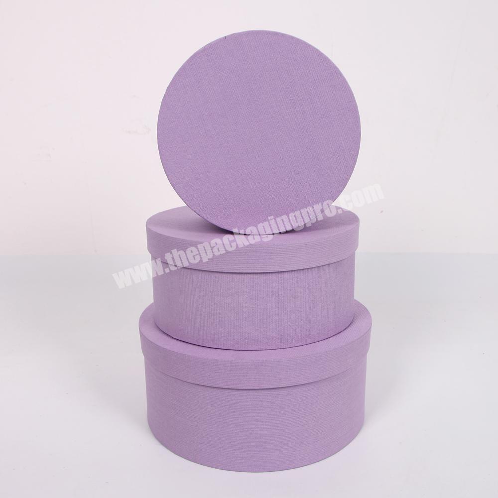 Custom Logo Paper Packaging Round Flower Gift Box With Lid