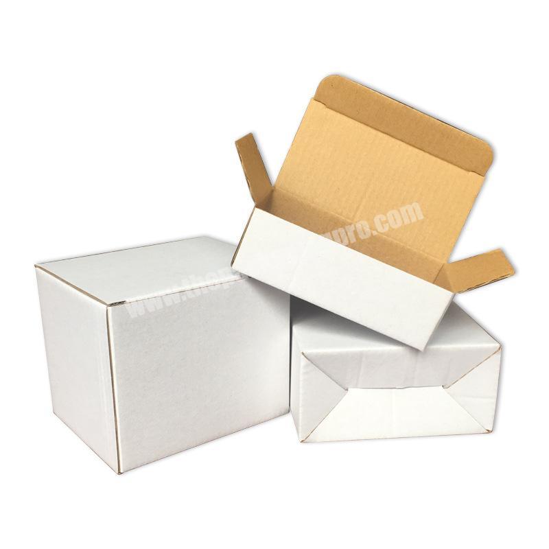 custom logo paper white  package infusion packaging tuck end corrugated box