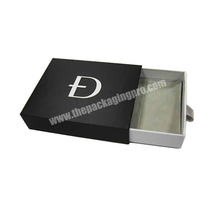 Custom logo paperboard 2pcs drawer gift box for jewelry packaging