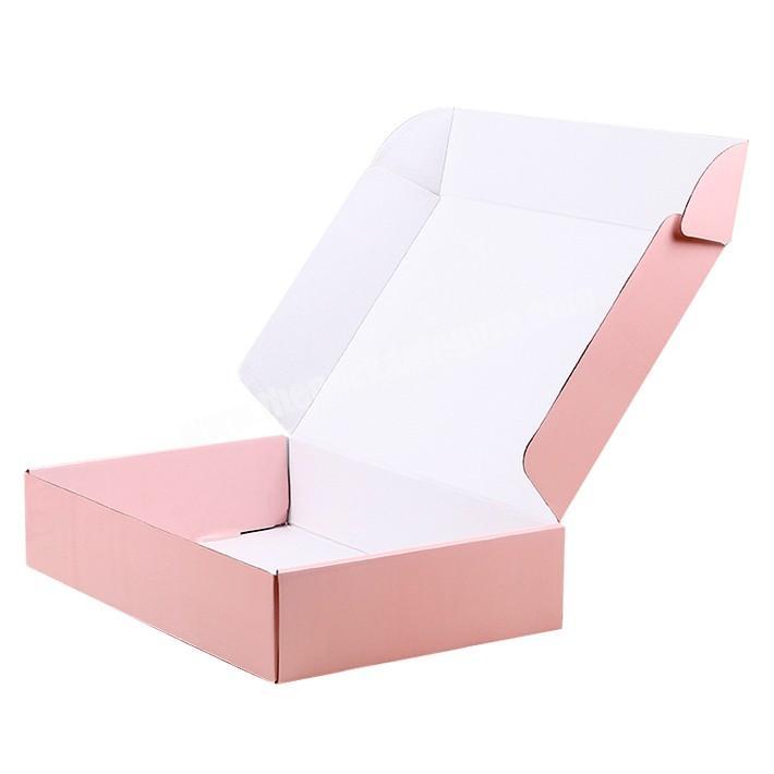Custom Logo Pink Color Clothing Shoes Shipping Corrugated Paper Boxes