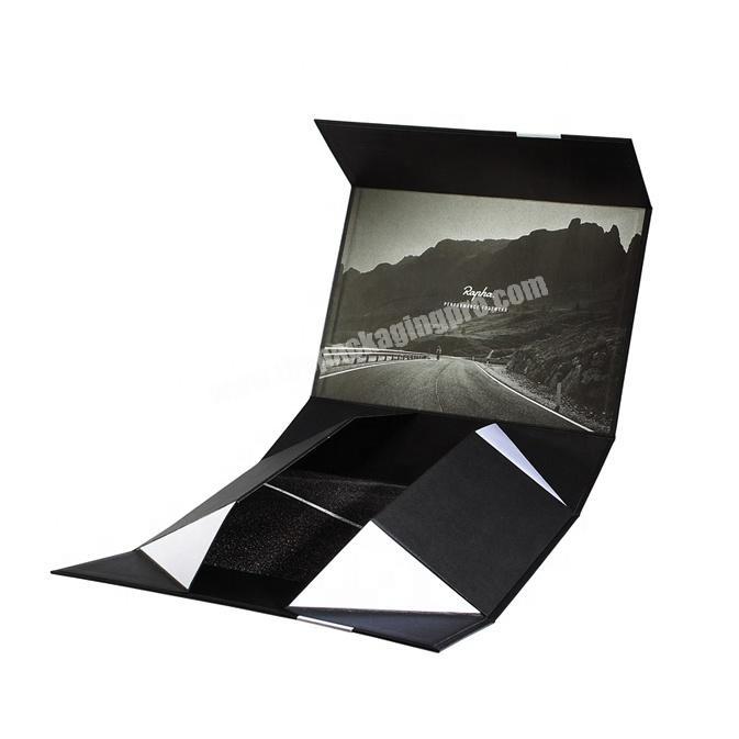 Custom Logo Premium Rigid Foldable Cardboard Paper Box For Magnetic Clothing Gift Packaging