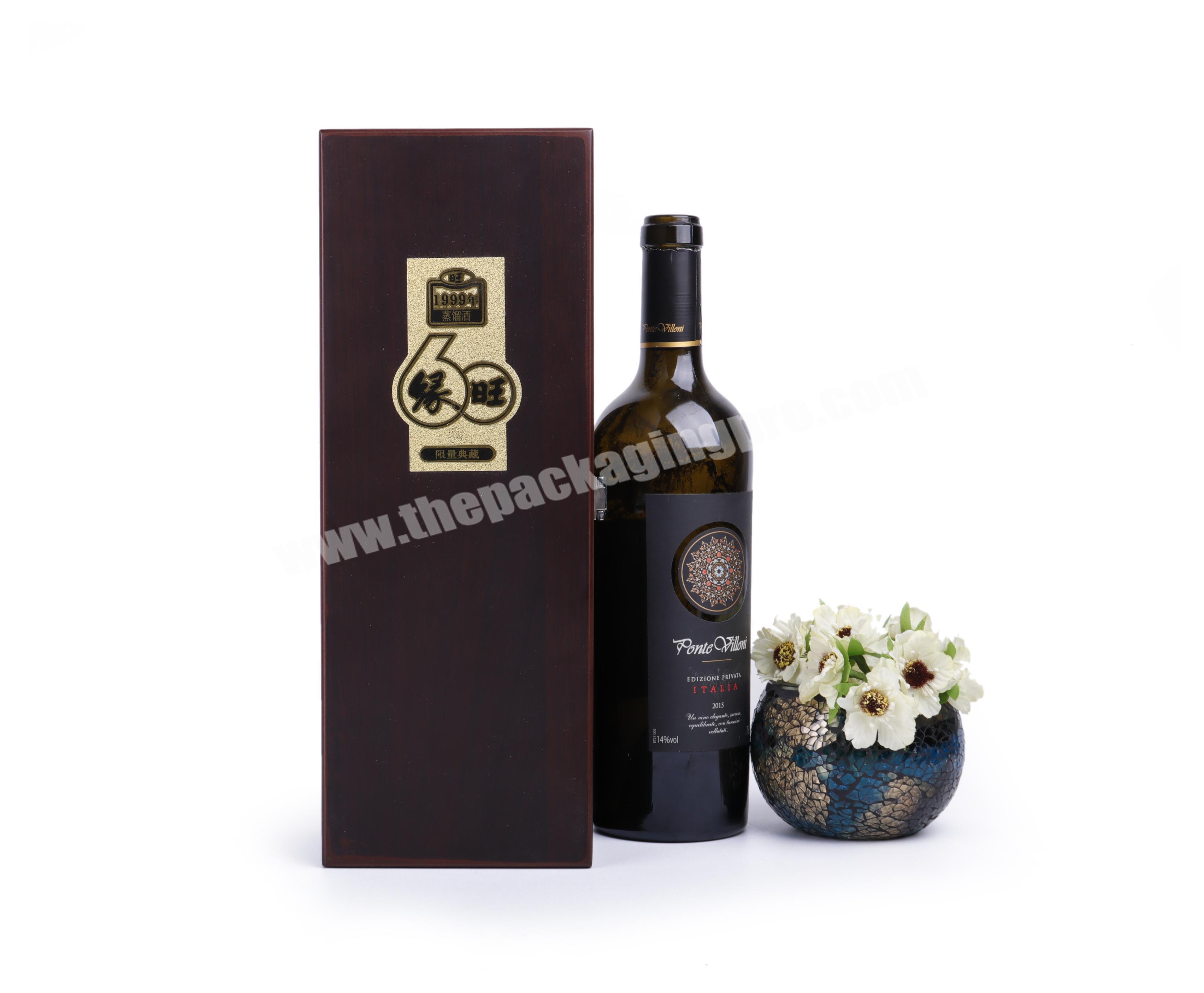 Custom Logo Premium Wooden Wine Gift Box
