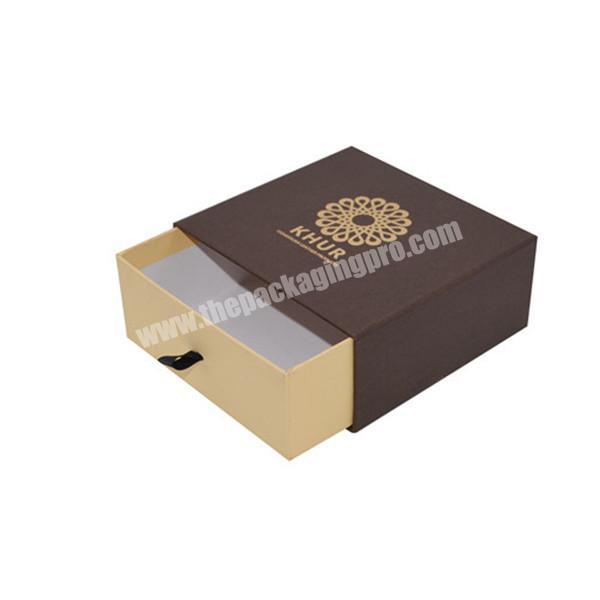 Custom logo print jewelry box wallet brown gift box for perfume packaging