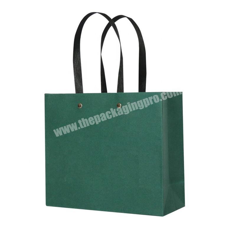 Custom Logo Print Recyclable  Shopping Paper Bag Black Kraft Packing Bags For Shoes Pack