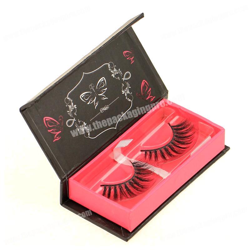 Custom logo printed book shape high quality eyelash packaging box