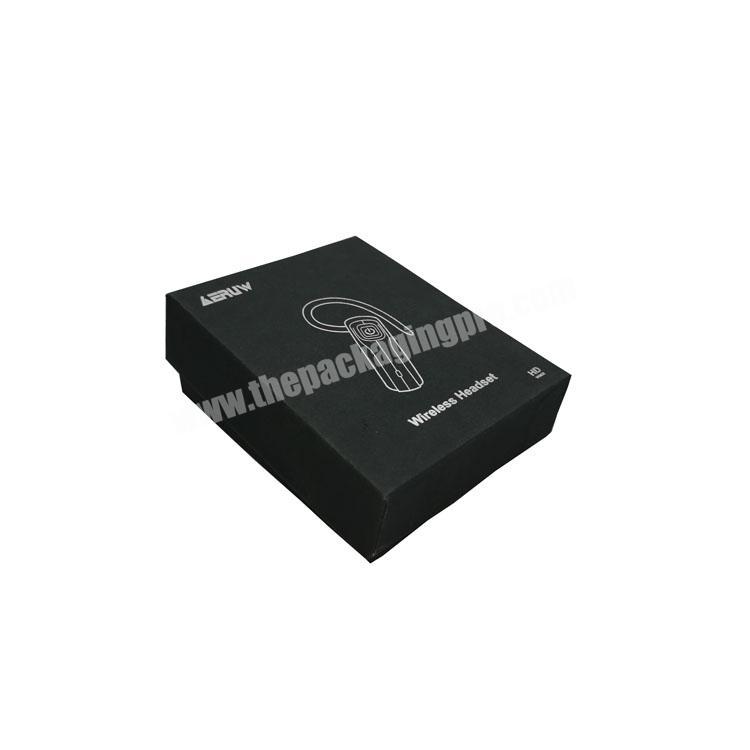 Custom Logo printed cardboard black wireless headset paper packaging box