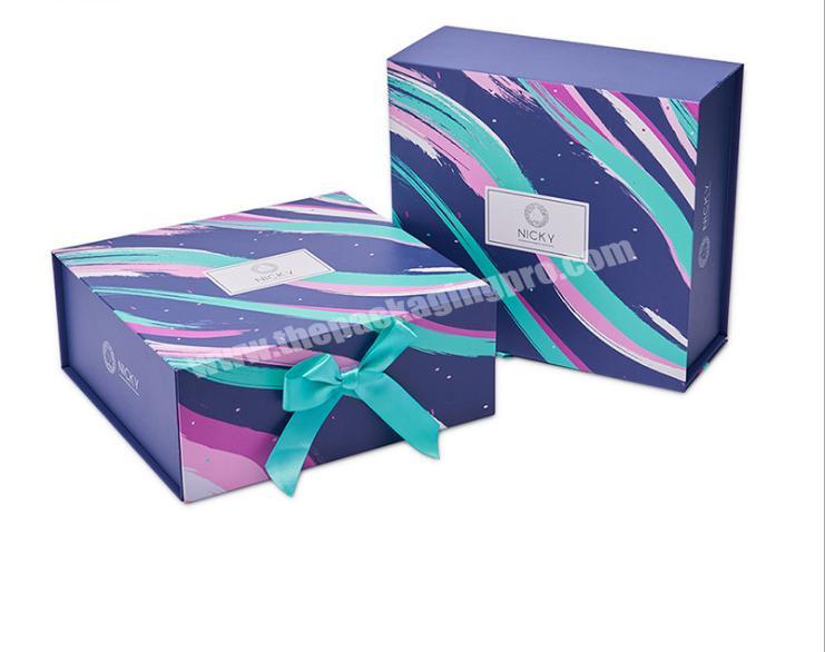 Custom Logo Printed Cardboard Folding Magnetic Style Packaging Gift Boxes