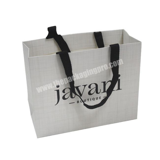 Custom Logo Printed Coated Paper Shopping Bags, Dolls Packing Bag with Ribbon Handle