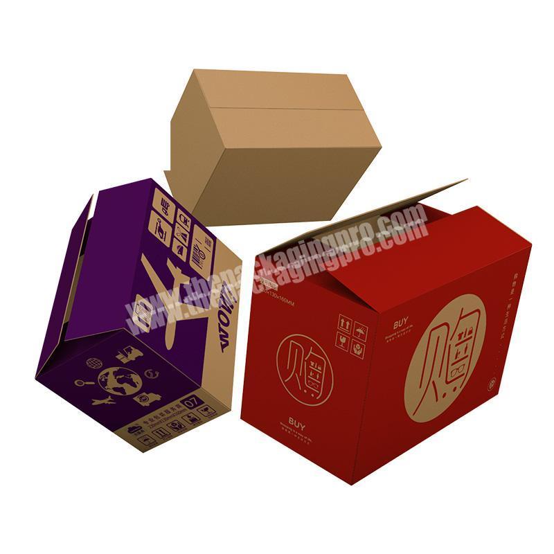 Custom logo printed corrugated mailing box packaging wholesale shipping carton cardboard postal boxes for moving foods