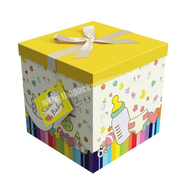 Custom Logo Printed Cosmetic Gift Set Packaging Box Foldable Gift Box