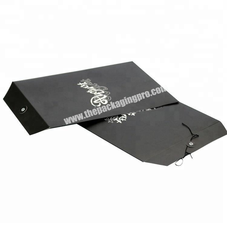 Custom logo printed eco-friendly black paper clothing envelope bags for packing clothes