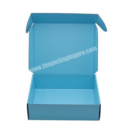Custom Logo printed foldable packaging shipping paper box blue mailer corrugated boxes for gift packaging shoes books candy