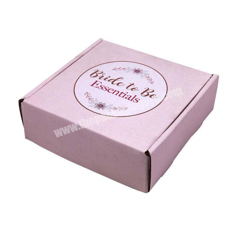 Custom Logo Printed Foldable packaging shipping pink mailer boxes