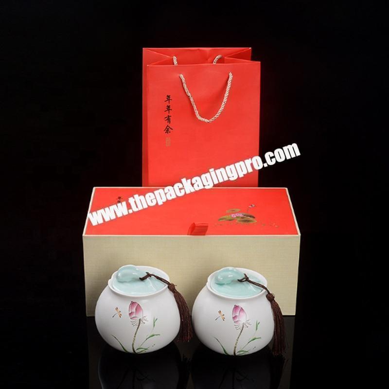Custom logo printed gift paper bag paper material craft paper tea box
