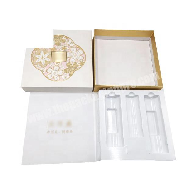 Custom Logo Printed High-end Special Paper Cardboard Rigid Box Cosmetic With Inserts Set