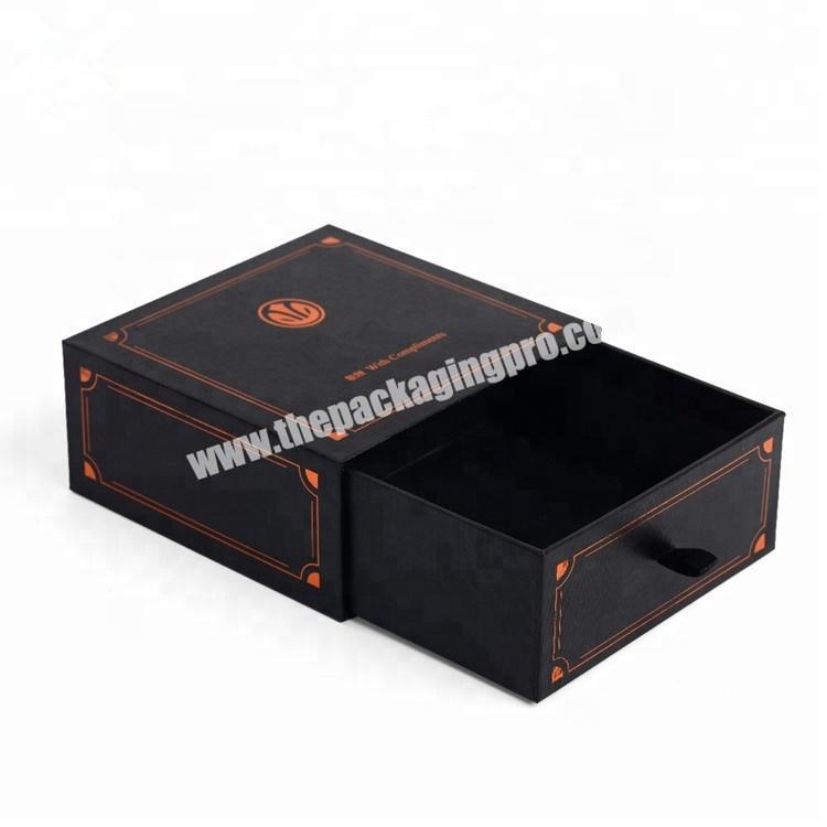 Custom logo printed jewelry packaging box with velvet paper jewelry box drawer boxes