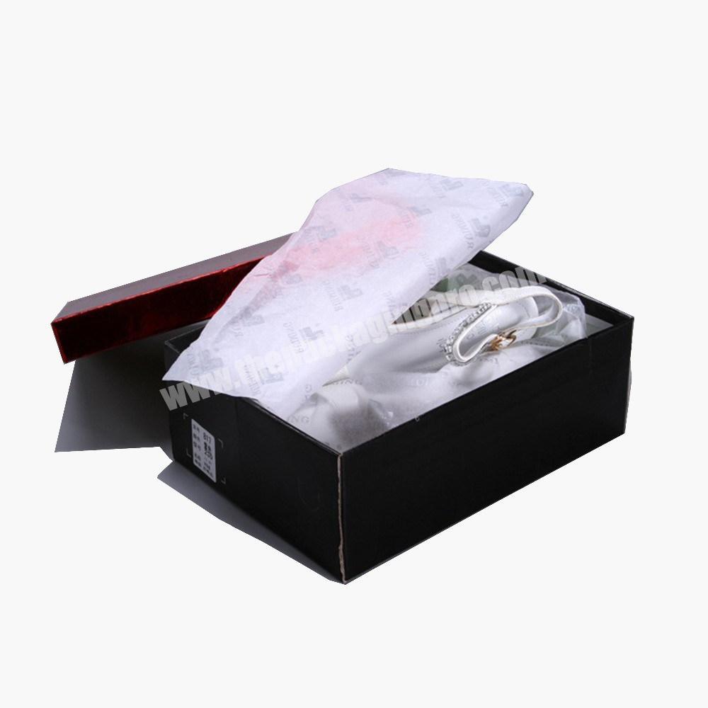 Custom Logo Printed Label Printing Cute Sport Tissue Paper Cardboard Wrapping Shoe Packaging Box