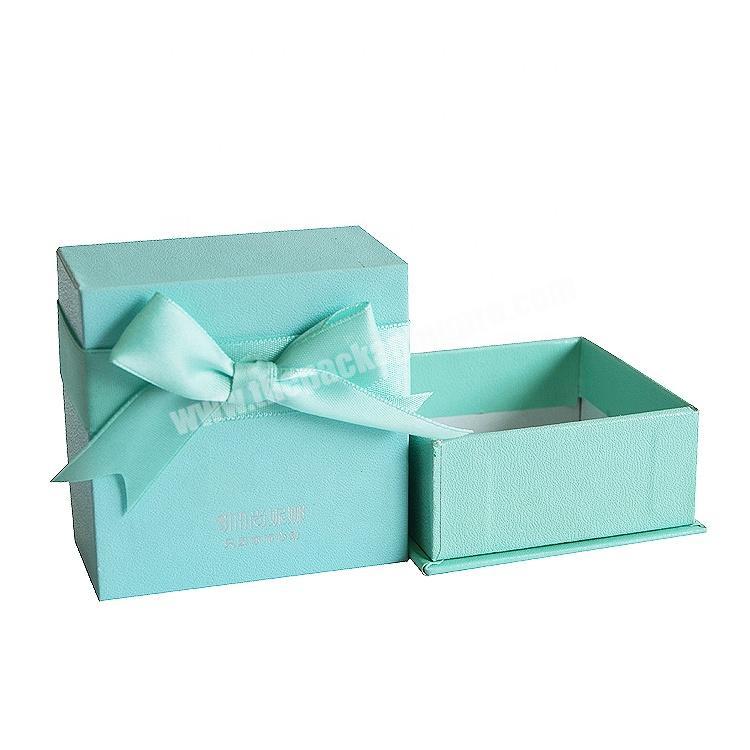 Custom logo printed luxury paper gift packaging jewelry box