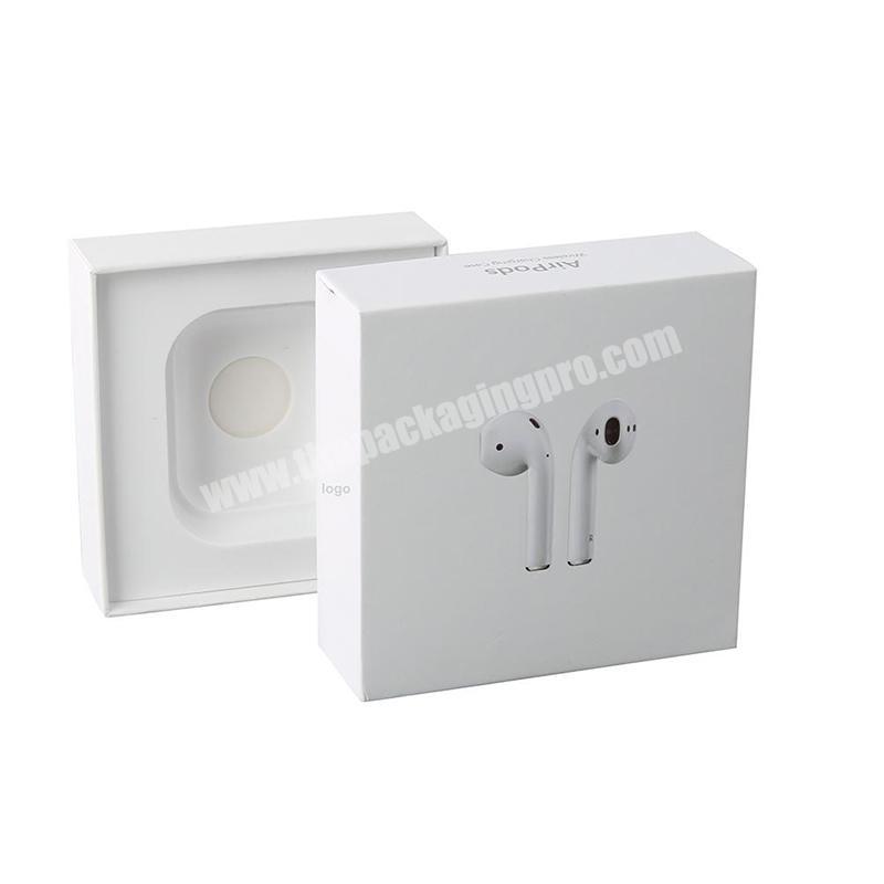 Custom Logo Printed Luxury Rigid Paper Box Bluetooth Earphone Packaging Boxes For Airpod