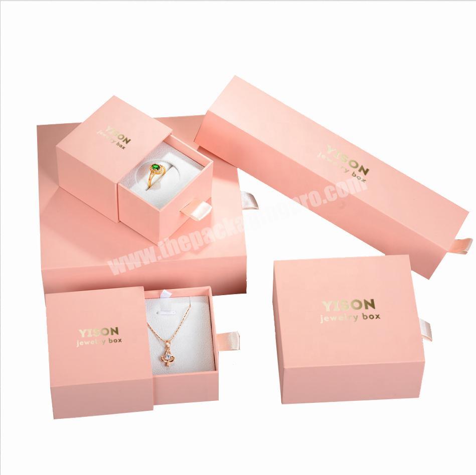 Custom Logo Printed Luxury Small Fancy Cardboard Earrings Necklaces Rings Bracelets Jewelry Paper Gift Packaging Jewellery Box