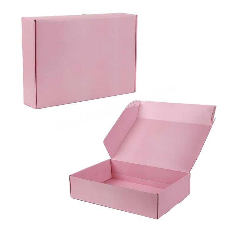Custom Logo Printed Packaging Pink Shipping Corrugated Carton Box For Kids