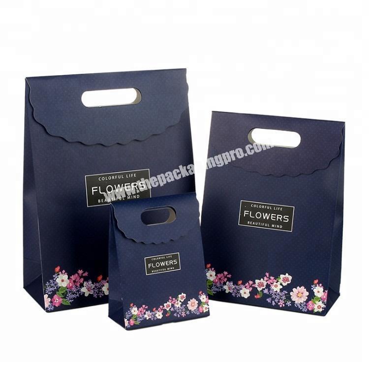 Custom Logo Printed Paper Bag With Handle For Party Gift Wedding Favors Candy Shopping Bags