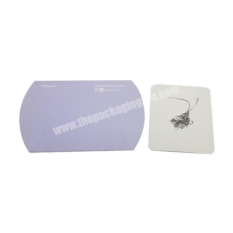 Custom Logo Printed Pillow Gift Paper Packaging Jewelry Box