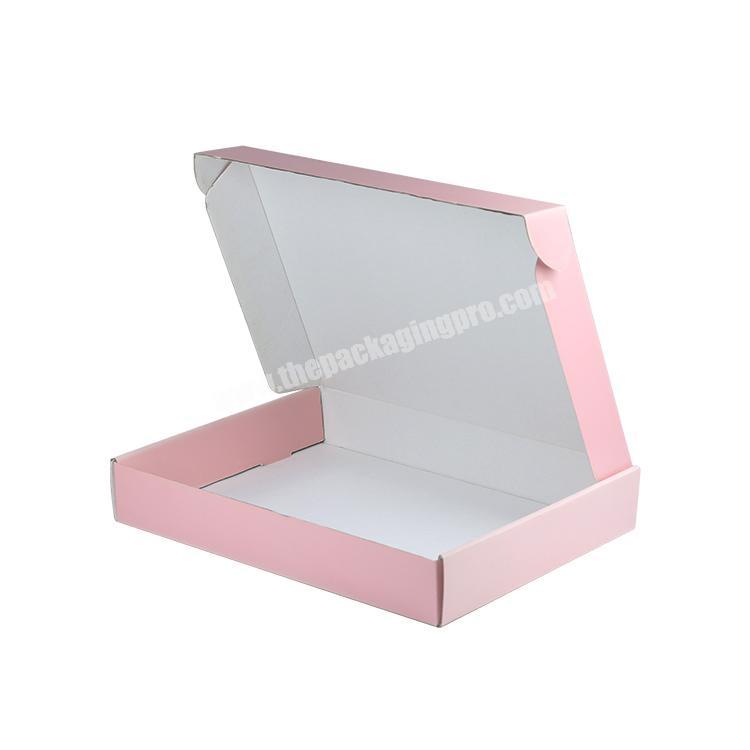Custom Logo Printed Pink Kraft Paper Box Card Board Packaging Corrugated Box Eco Shipping Box