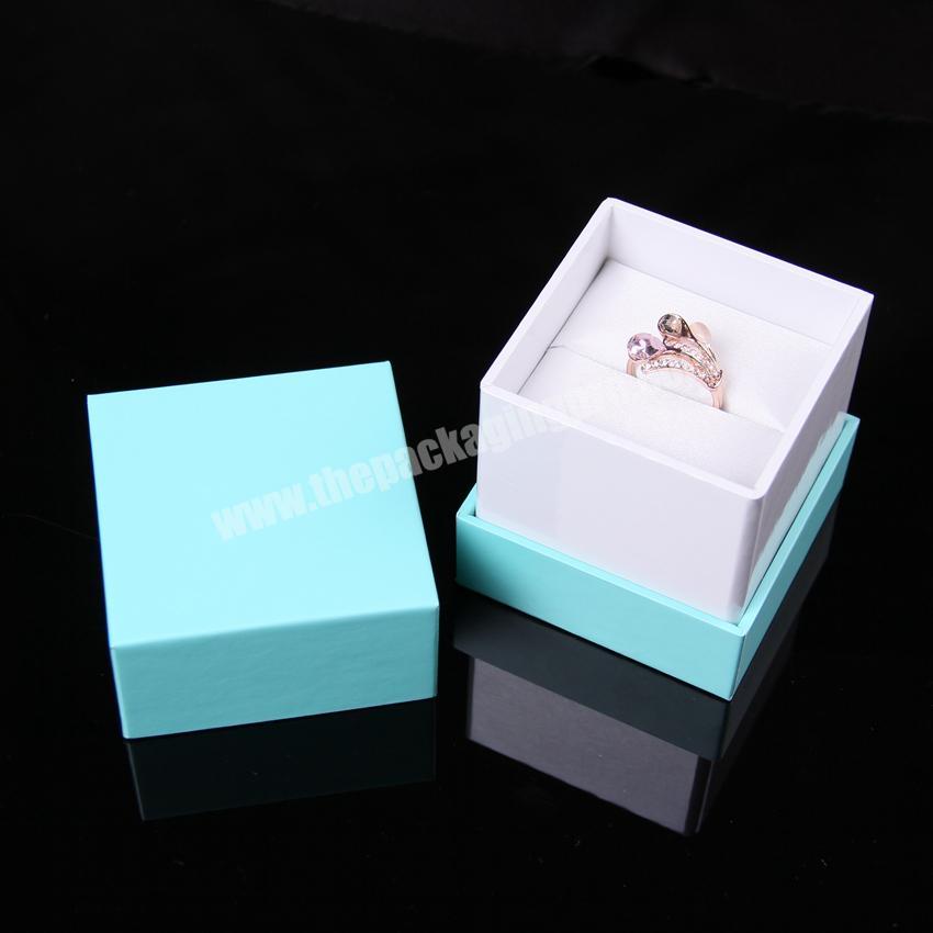 Custom logo printed recycled luxury engagement ring box jewelry