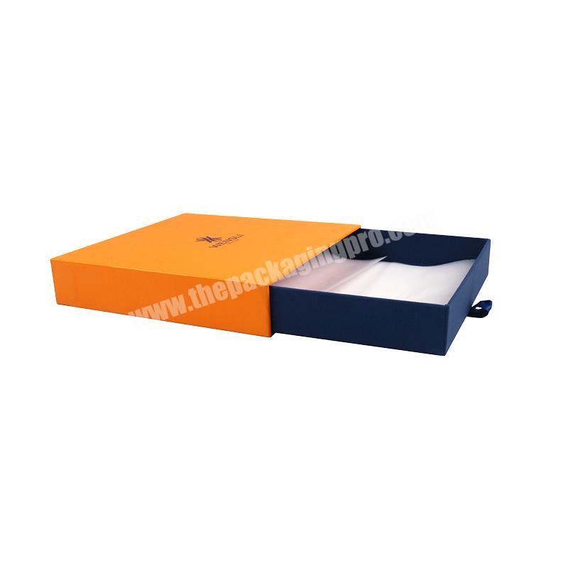 Custom Logo Printed sliding drawer box packaging for Clothes