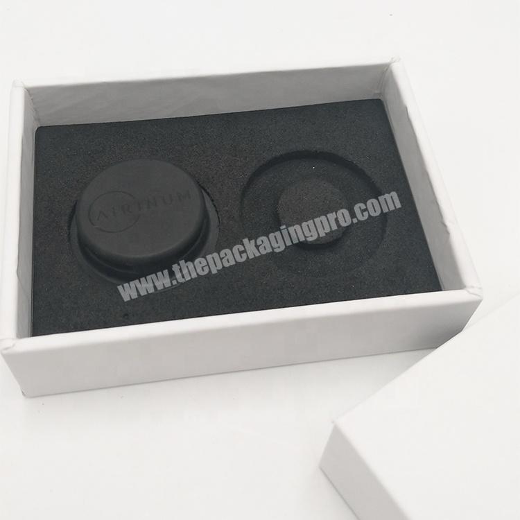 Custom logo printed white cardboard gift packaging box with eva
