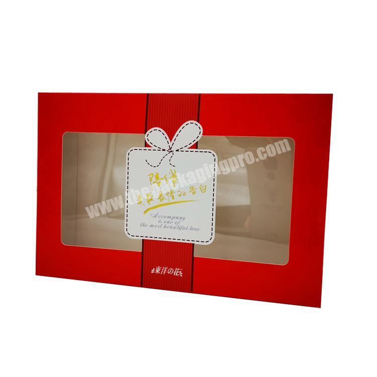 Custom logo printing cardboard cosmetic packaging box with window