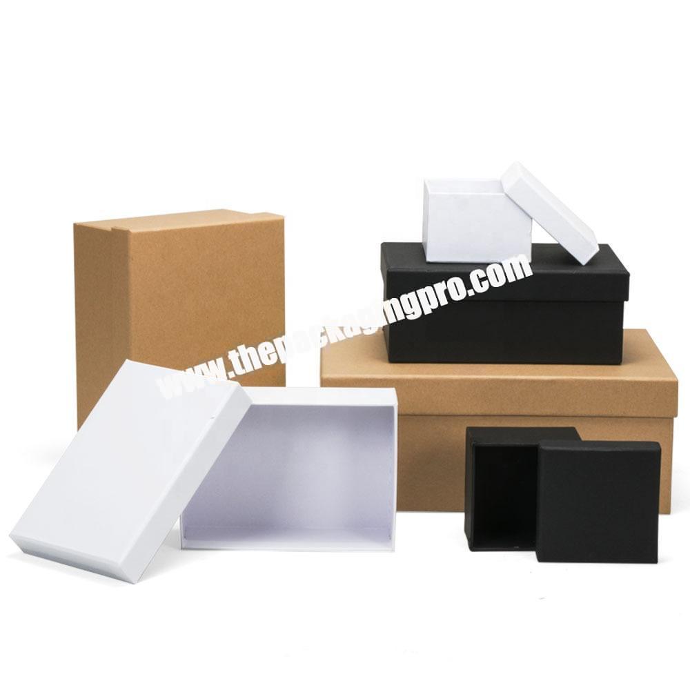 Custom Logo Printing Cheap Solid Corrugated Cardboard Box Black White Brown Shoe Storage Shipping Packaging Box