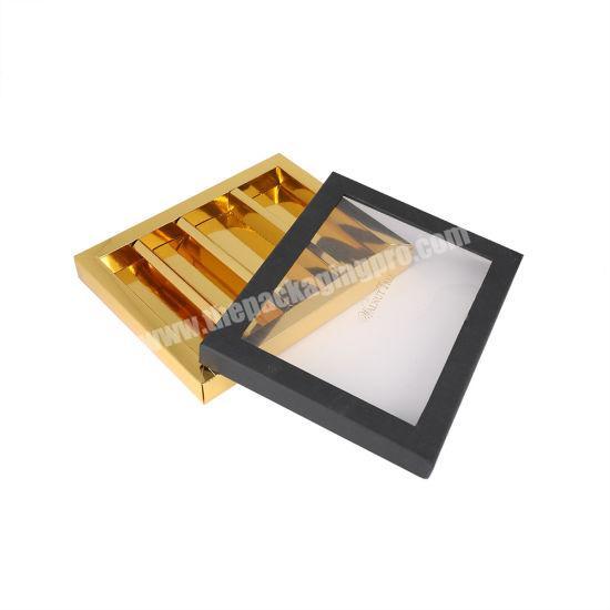 Custom Logo Printing Chocolate Packaging Cardboard Paper Gift Box with PVC Window