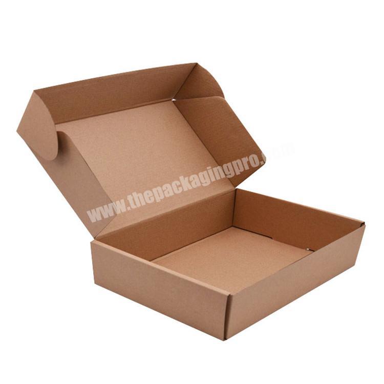 Custom logo printing  clothes corrugated brown mailer  packaging  kraft paper box for clothing