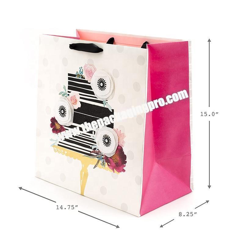 Custom Logo Printing Exquisite Luxury Fashion Gift Paper Bag