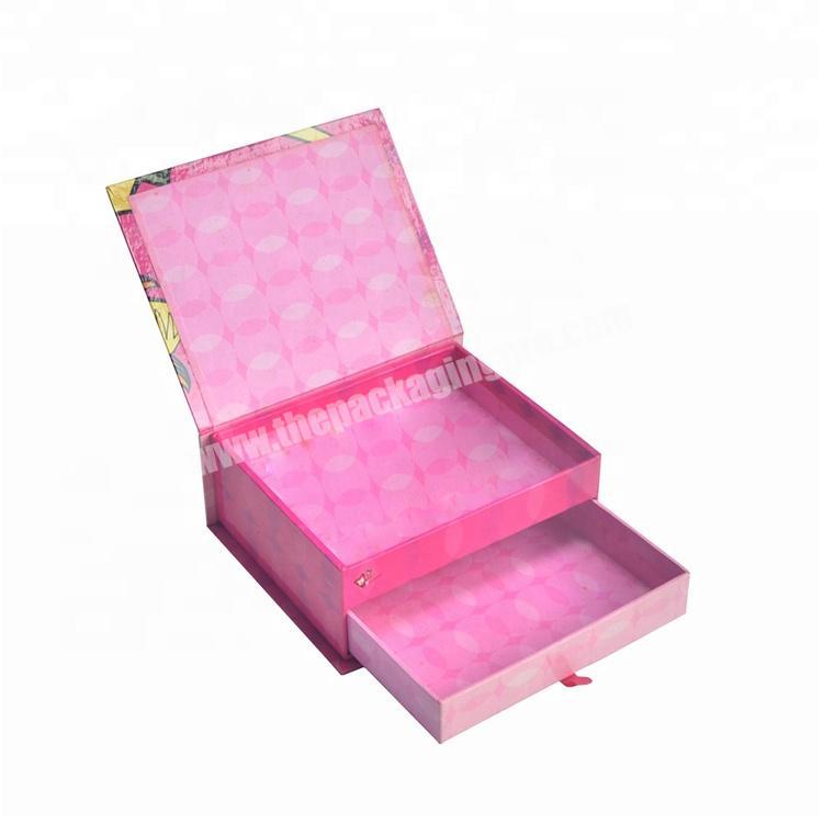 Custom Logo Printing High Quality Woman Colorful Drawer Paper Packaging Gift Box