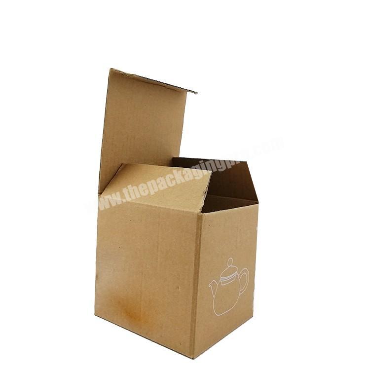 Custom Logo Printing Kraft Corrugated Paper Package Boxes for Tea Pot