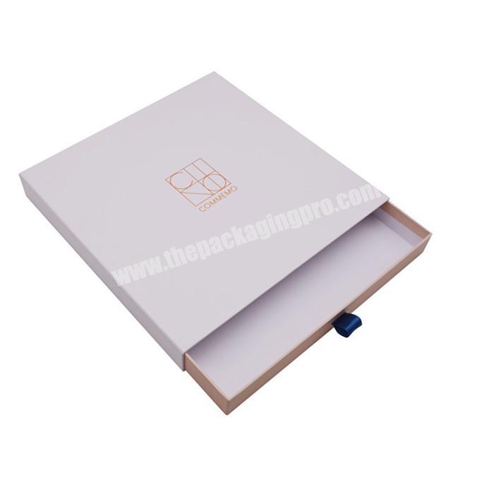 Custom Logo Printing Luxury Packaging Jewelry Slide Drawer Cardboard Paper Gift Box With Foam Insert