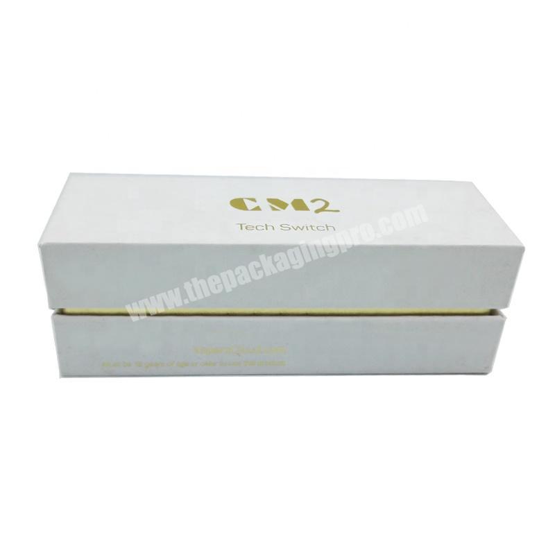 Custom logo printing packaging cardboard paper gift package lid base box with neck