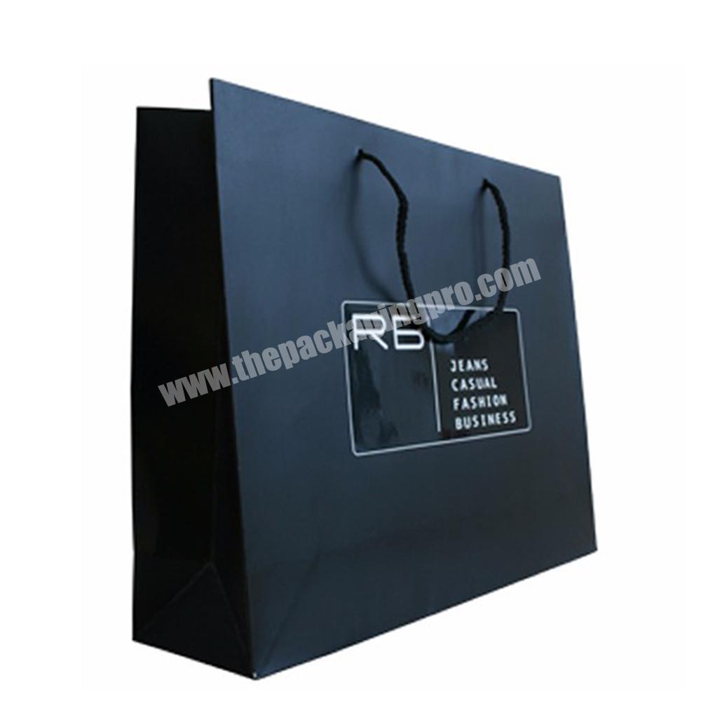 Custom logo printing paper packing bag for promotion with side gusset