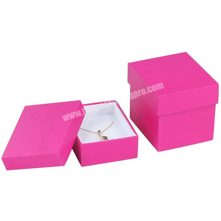 Custom logo red base and lid free sample packaging paper gift box for jewelry bracelet