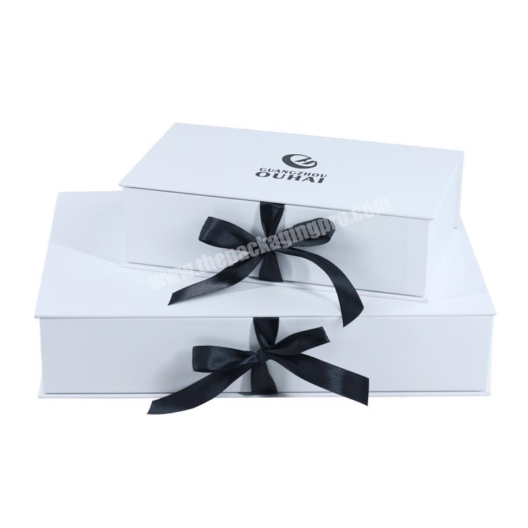 Custom Logo Ribbon Closure Jewelry Gift Packaging Paper Box
