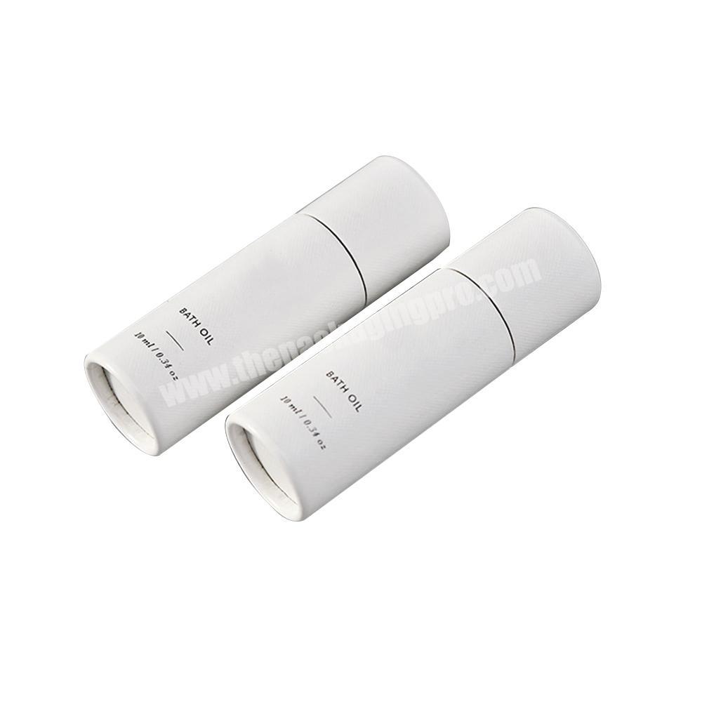 Custom logo round cardboard eco-friendly cylindrical lipstick tube paper bath oil packaging box