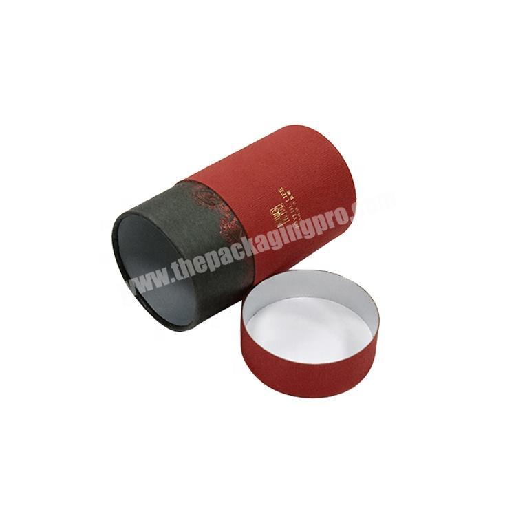 Custom logo round tube cylinder wine gift box