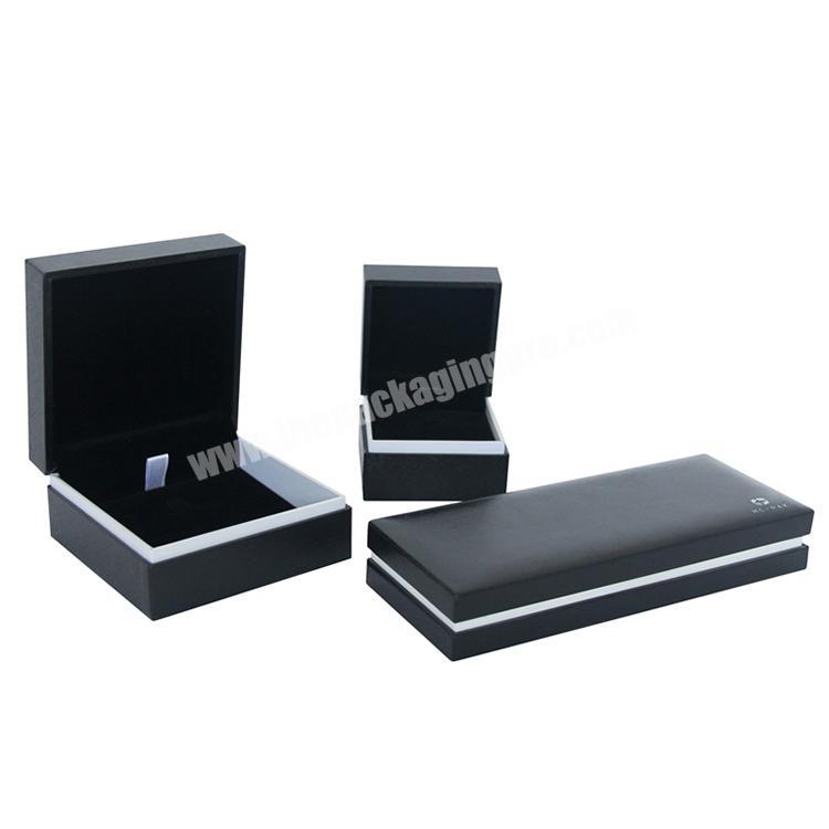 Custom logo small cardboard black packaging jewelry boxes