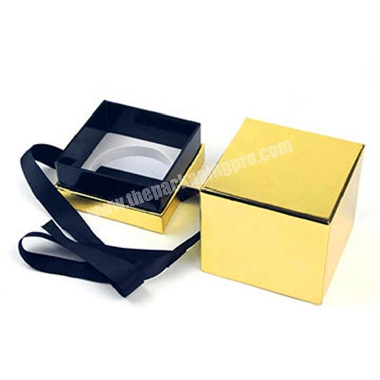 custom logo small recycle paper luxury candle packaging box